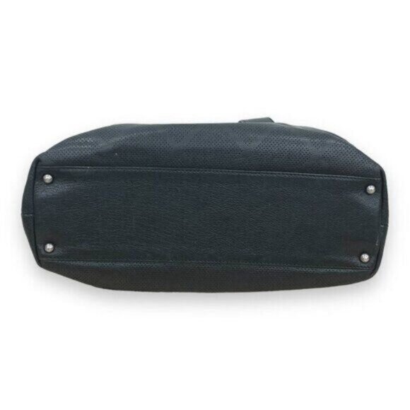 Authentic CHANEL CC Large Executive Perforated Leather Tote Shoulder Bag Black - Picture 5 of 14